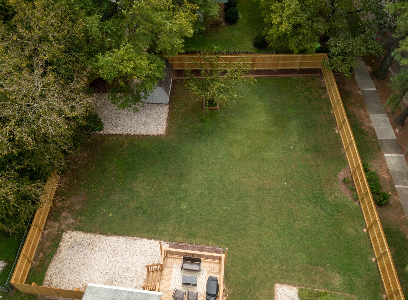 Aerial back yard